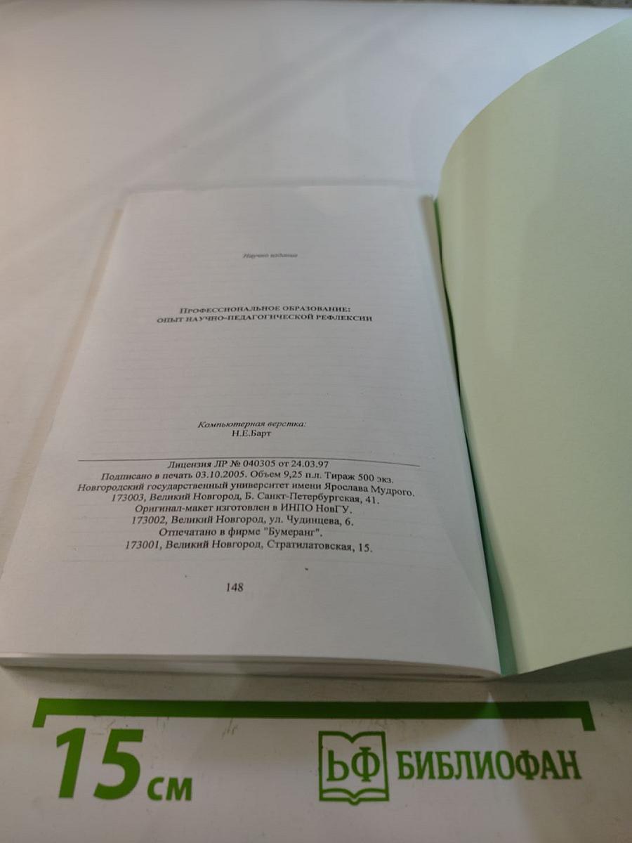 Профессиональное образование: Опыт научно-педагогической рефлексии. Выпуск 2