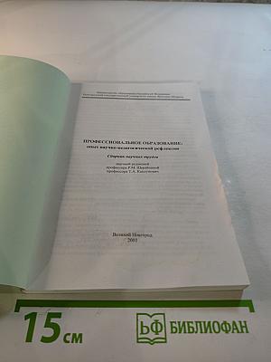 Профессиональное образование: опыт научно-педагогической рефлексии