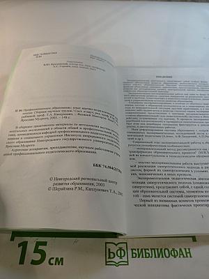 Профессиональное образование: опыт научно-педагогической рефлексии