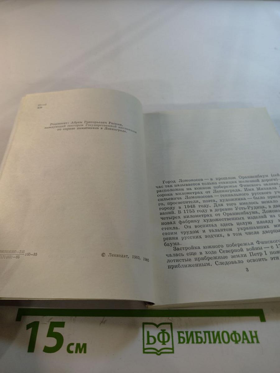 Художественные памятники города Ломоносова