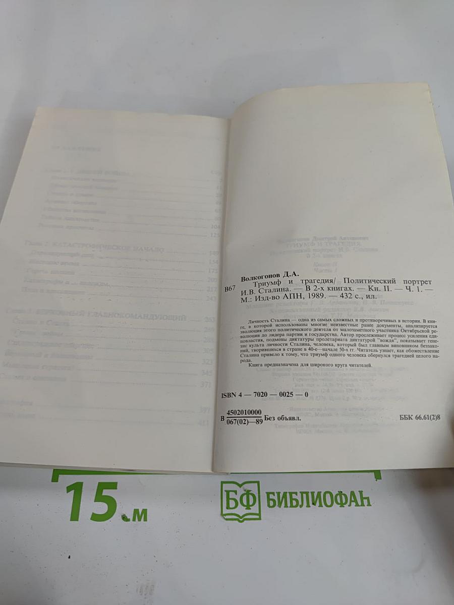 Триумф и трагедия. И.В. Сталин: Политический портрет. Книга 1