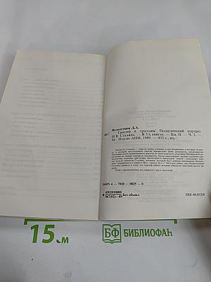 Триумф и трагедия. И.В. Сталин: Политический портрет. Книга 1