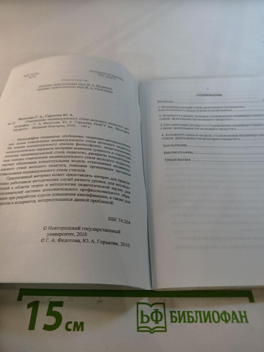 Становление индивидуального стиля молодого педагога