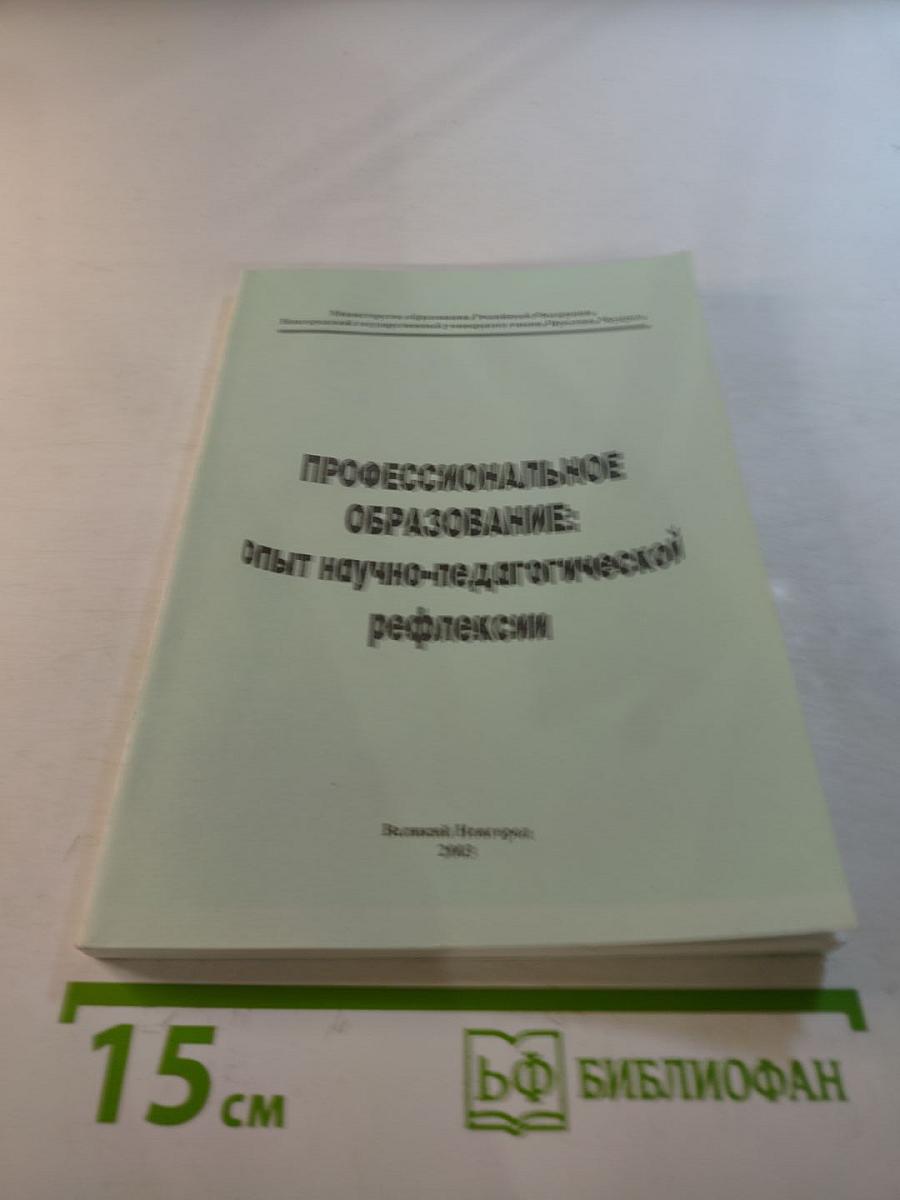 Профессиональное образование: опыт научно-педагогической рефлексии