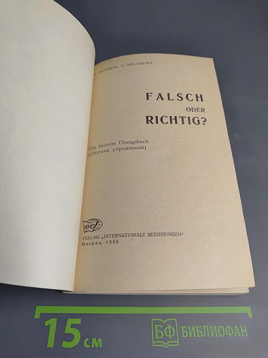 Falsch oder Richtig? Ein heiteres Übungsbuch (Ошибки или нет? Сборник упражнений)
