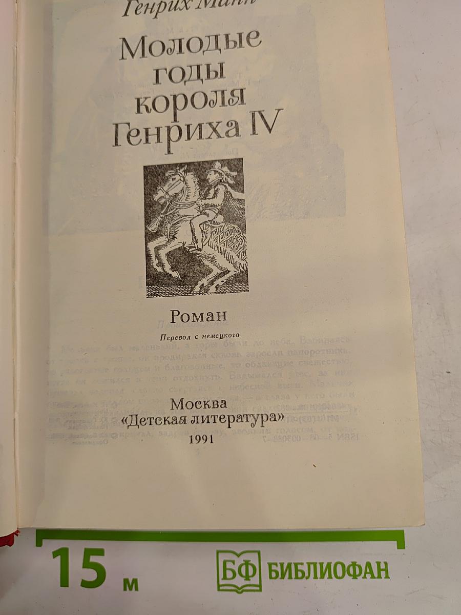 Молодые годы короля Генриха IV