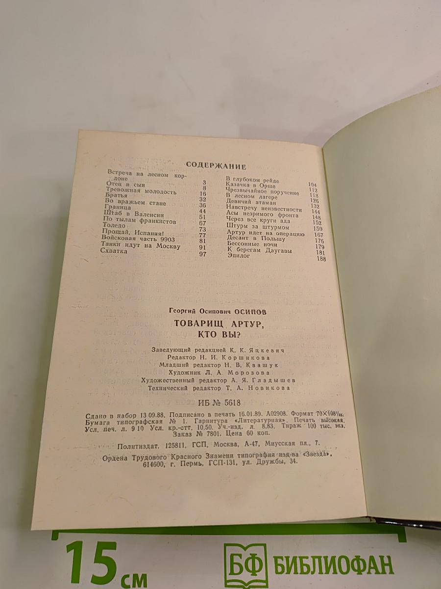 Товарищ Артур, кто вы?