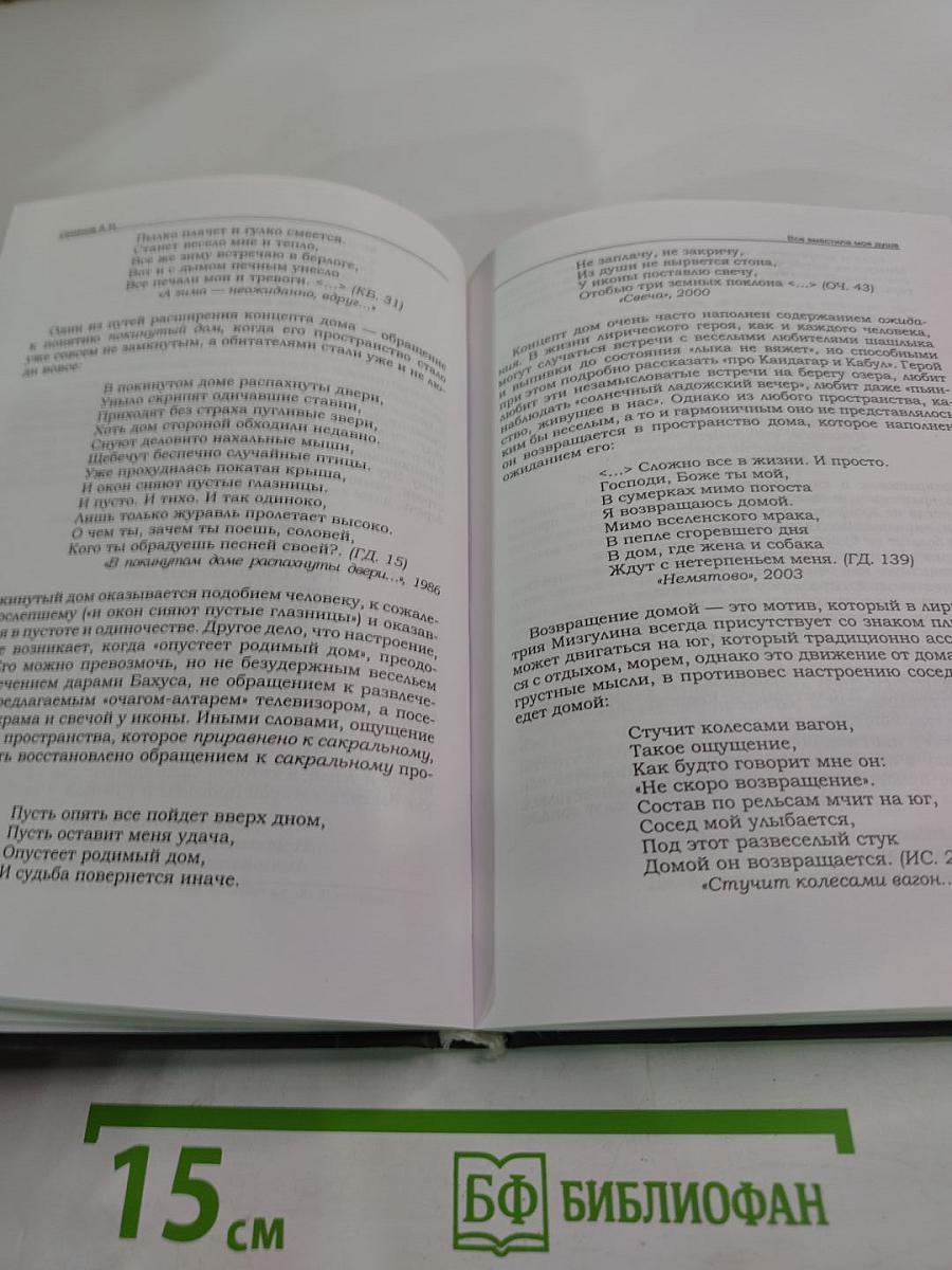 Все вместила моя душа... Концептосфера лирики Дмитрия Мизгулина