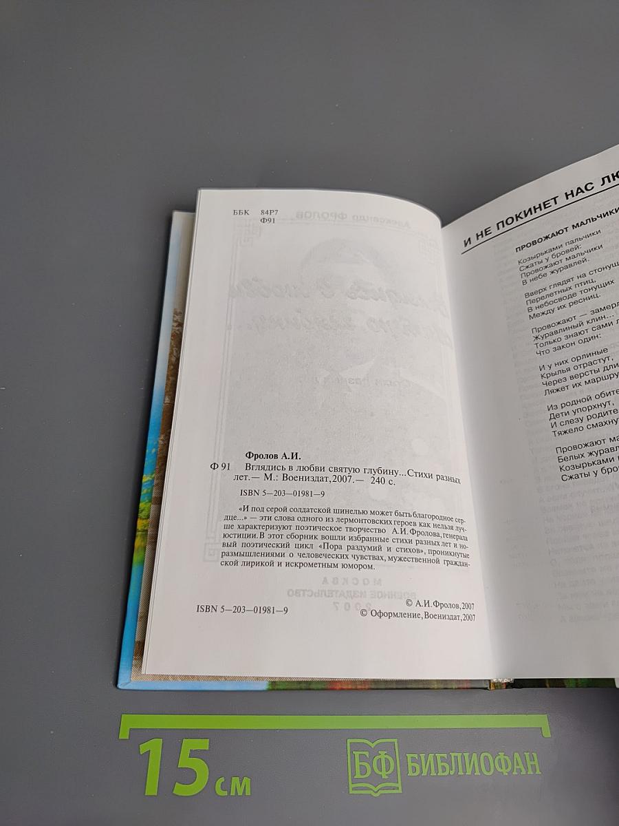 Вглядись в любви святую глубину...