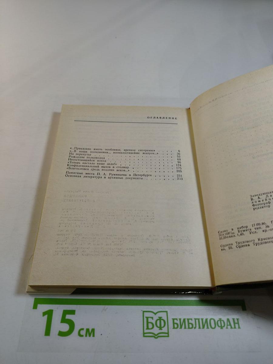 Румянцев в Петербурге