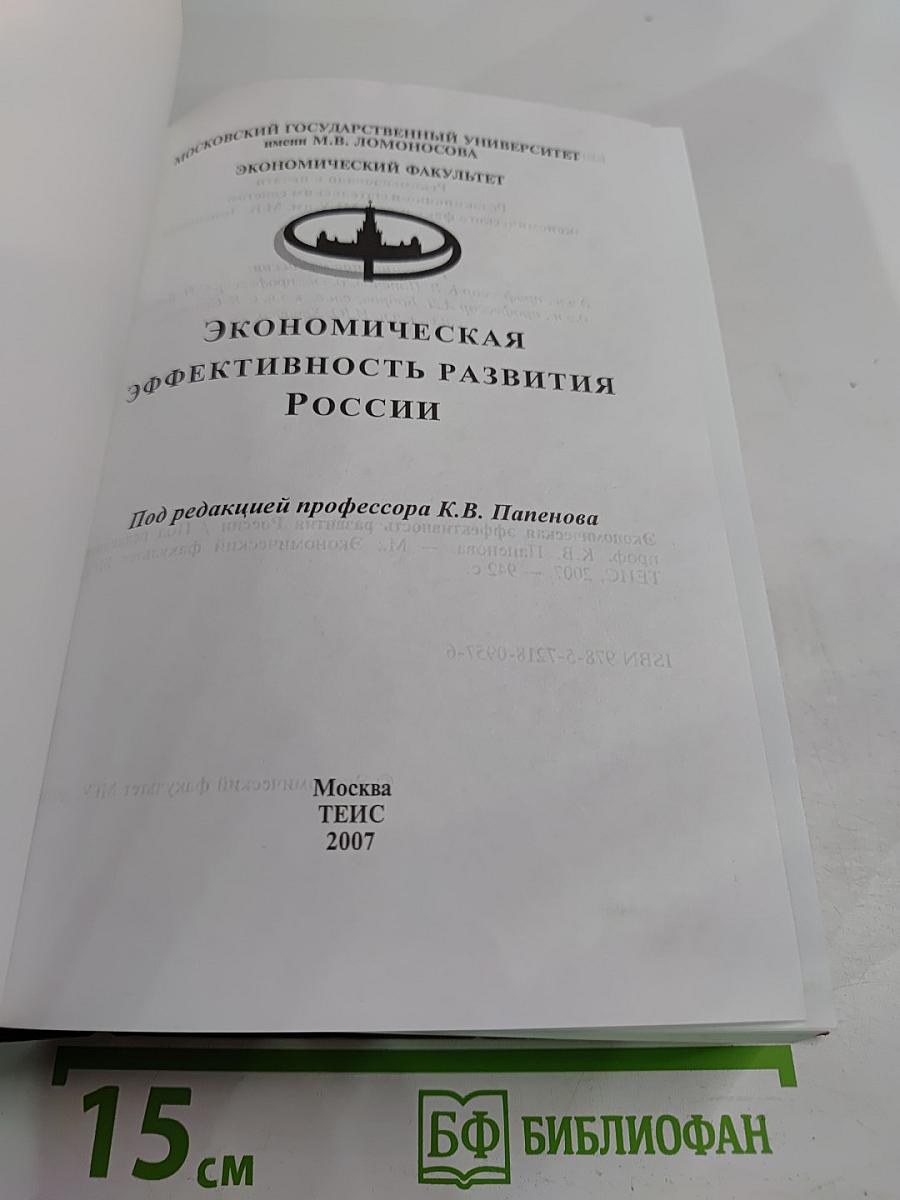 Экономическая эффективность развития России
