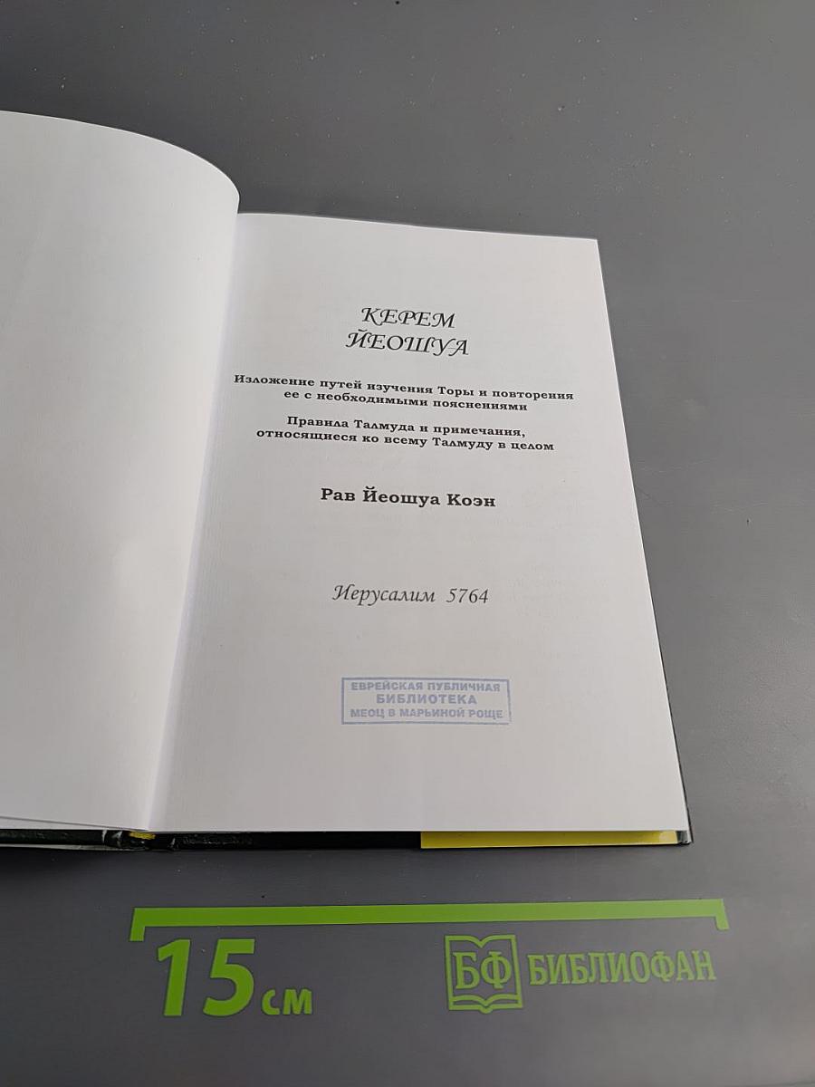 Керем Йеошуа. Как достичь ясного и четкого понимания при изучении Талмуда