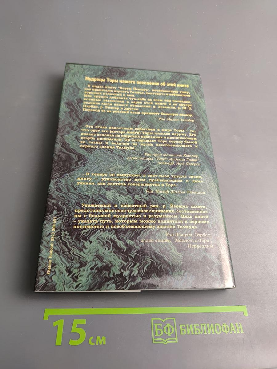Керем Йеошуа. Как достичь ясного и четкого понимания при изучении Талмуда