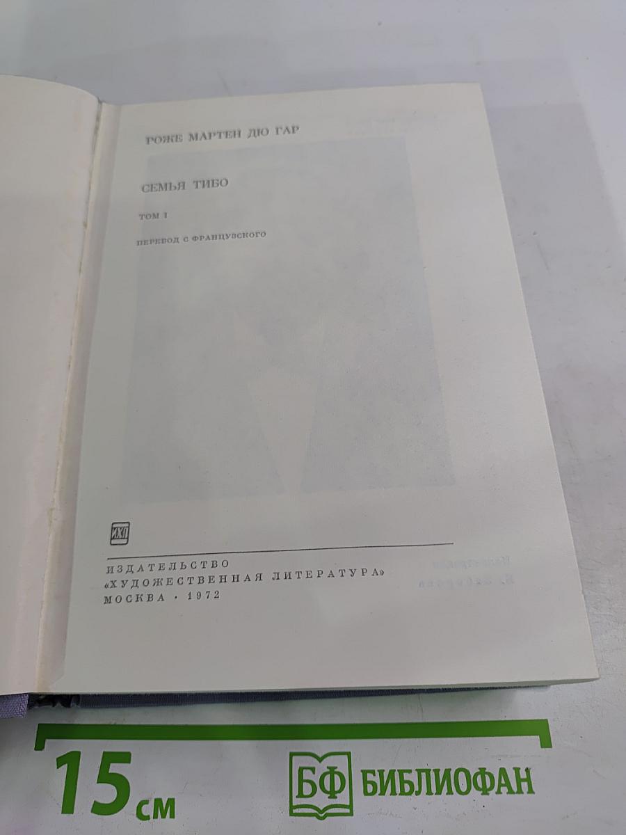 Семья Тибо, Том I