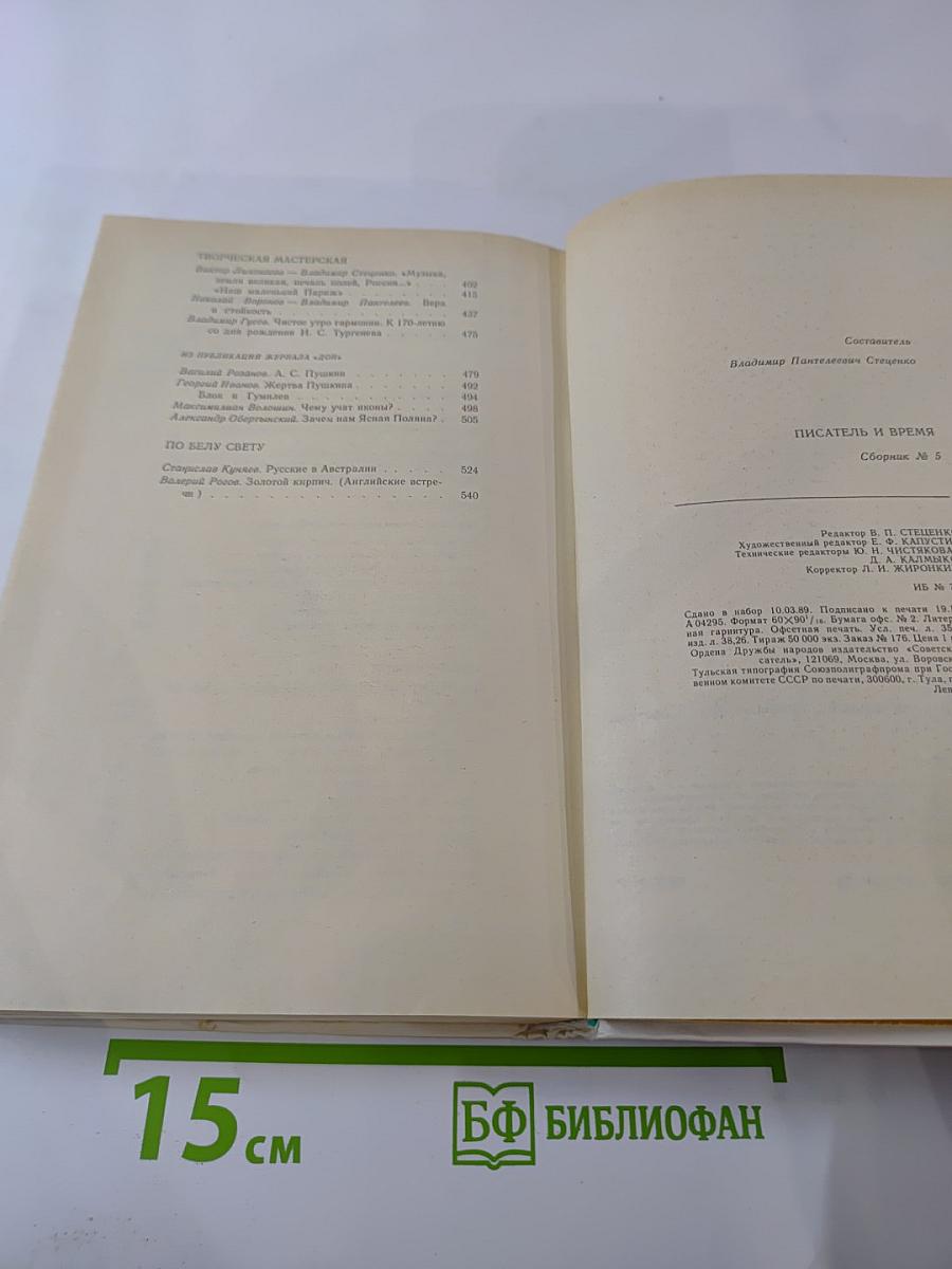 Писатель и время. Сборник документальной прозы