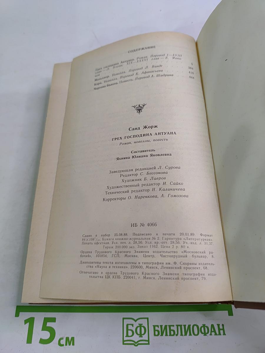 Грех господина Антуана