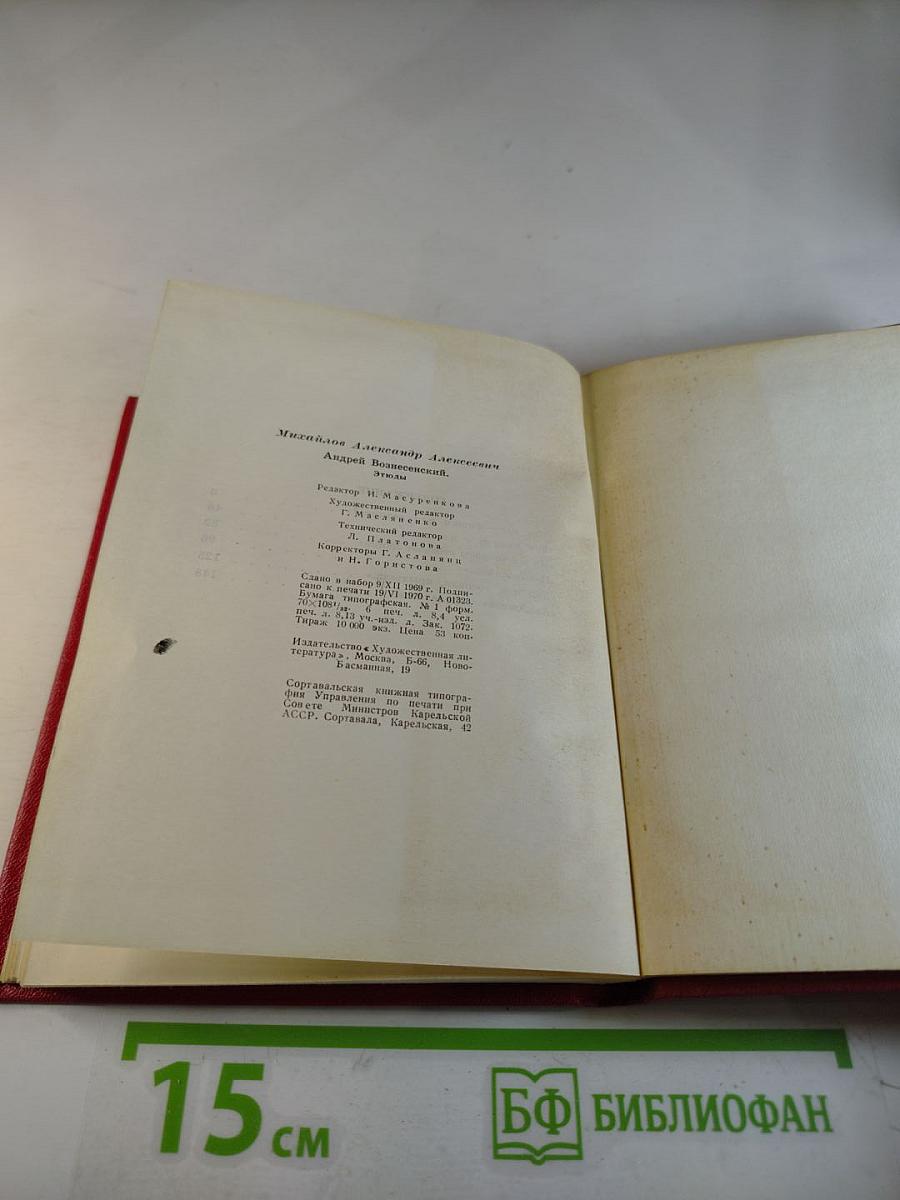 Андрей Вознесенский. Этюды