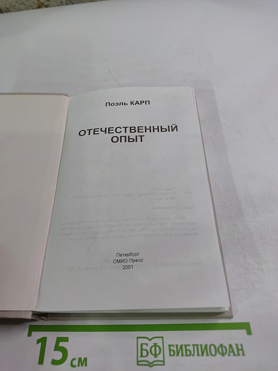 Отечественный опыт