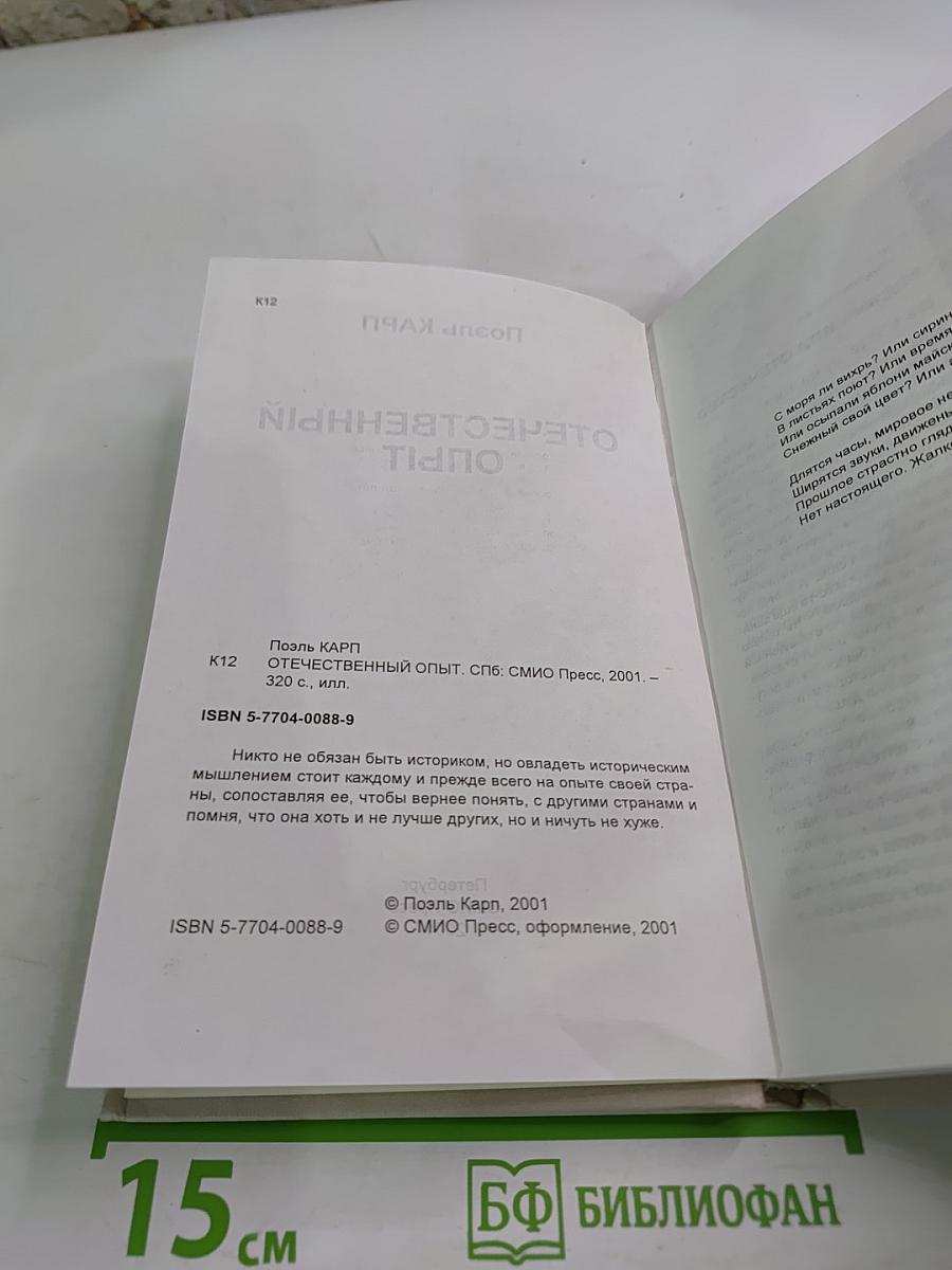 Отечественный опыт