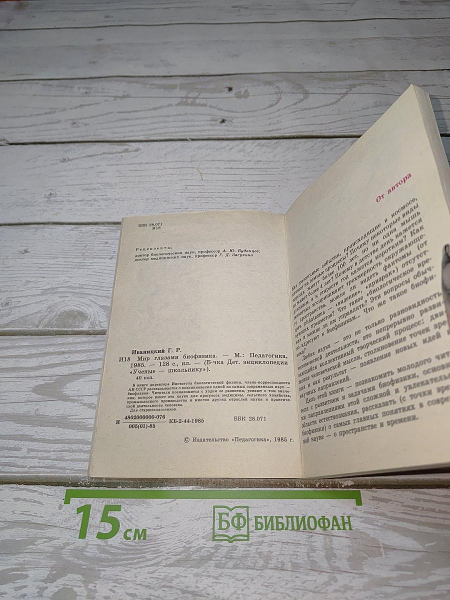Мир глазами биофизика