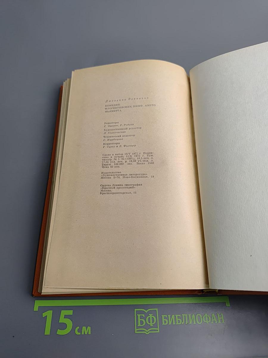 Комедия флорентийских нимф Амето. Фьямметта