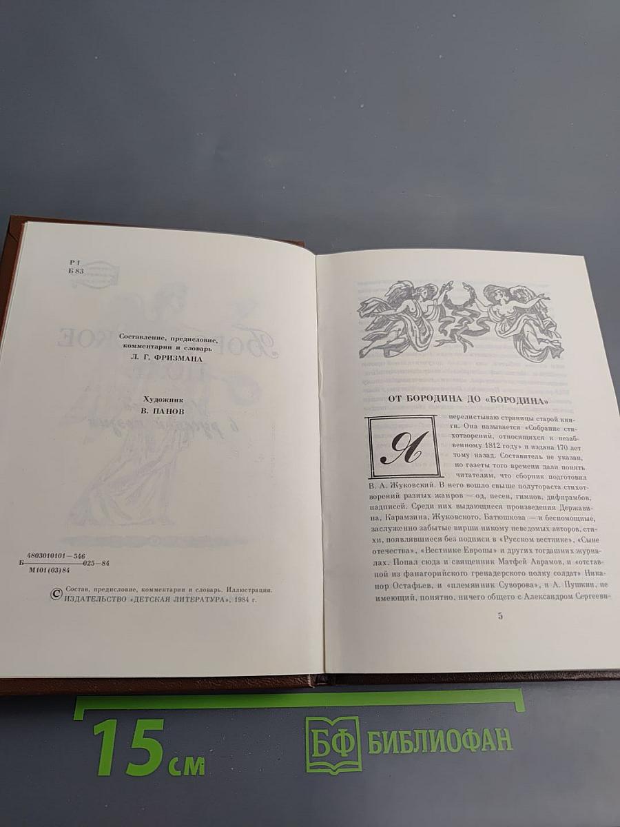 Бородинское поле: 1812 год в русской поэзии