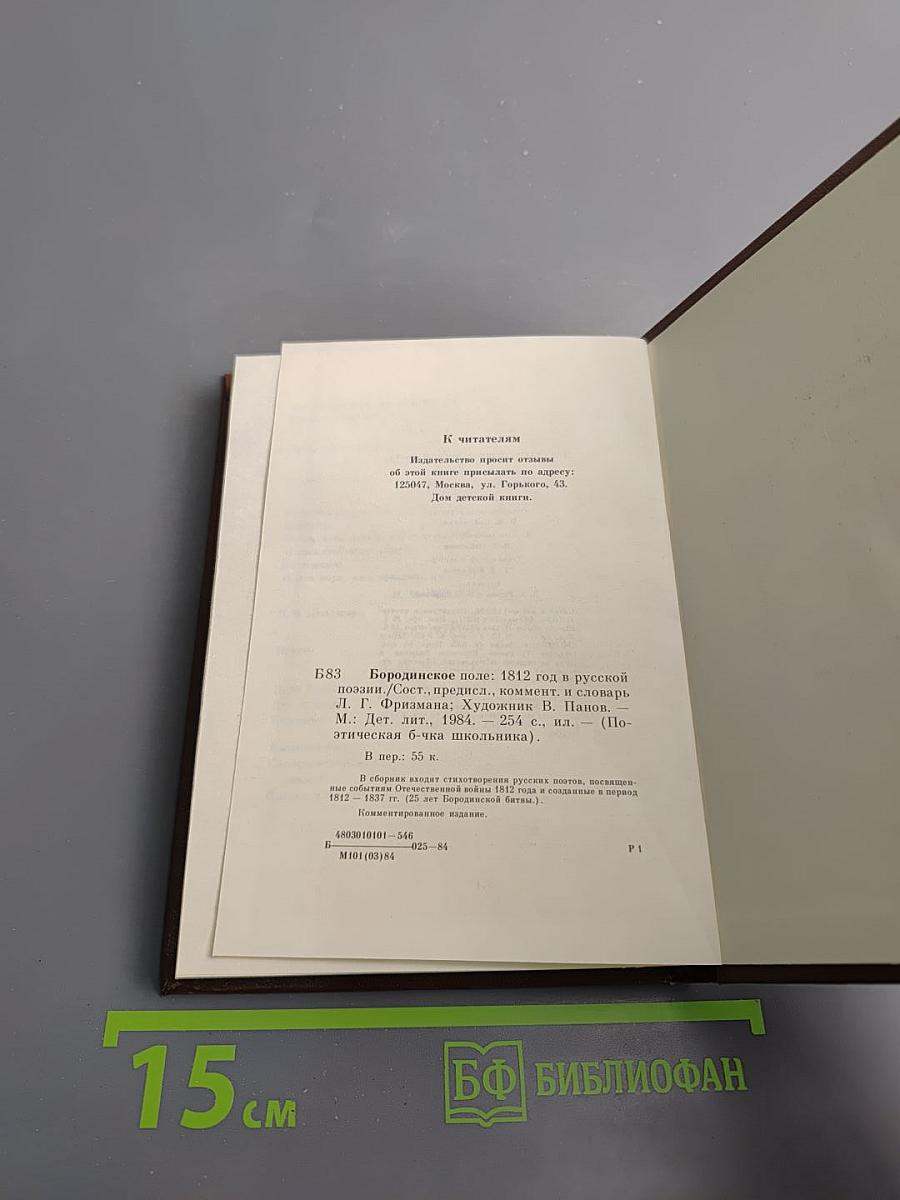 Бородинское поле: 1812 год в русской поэзии