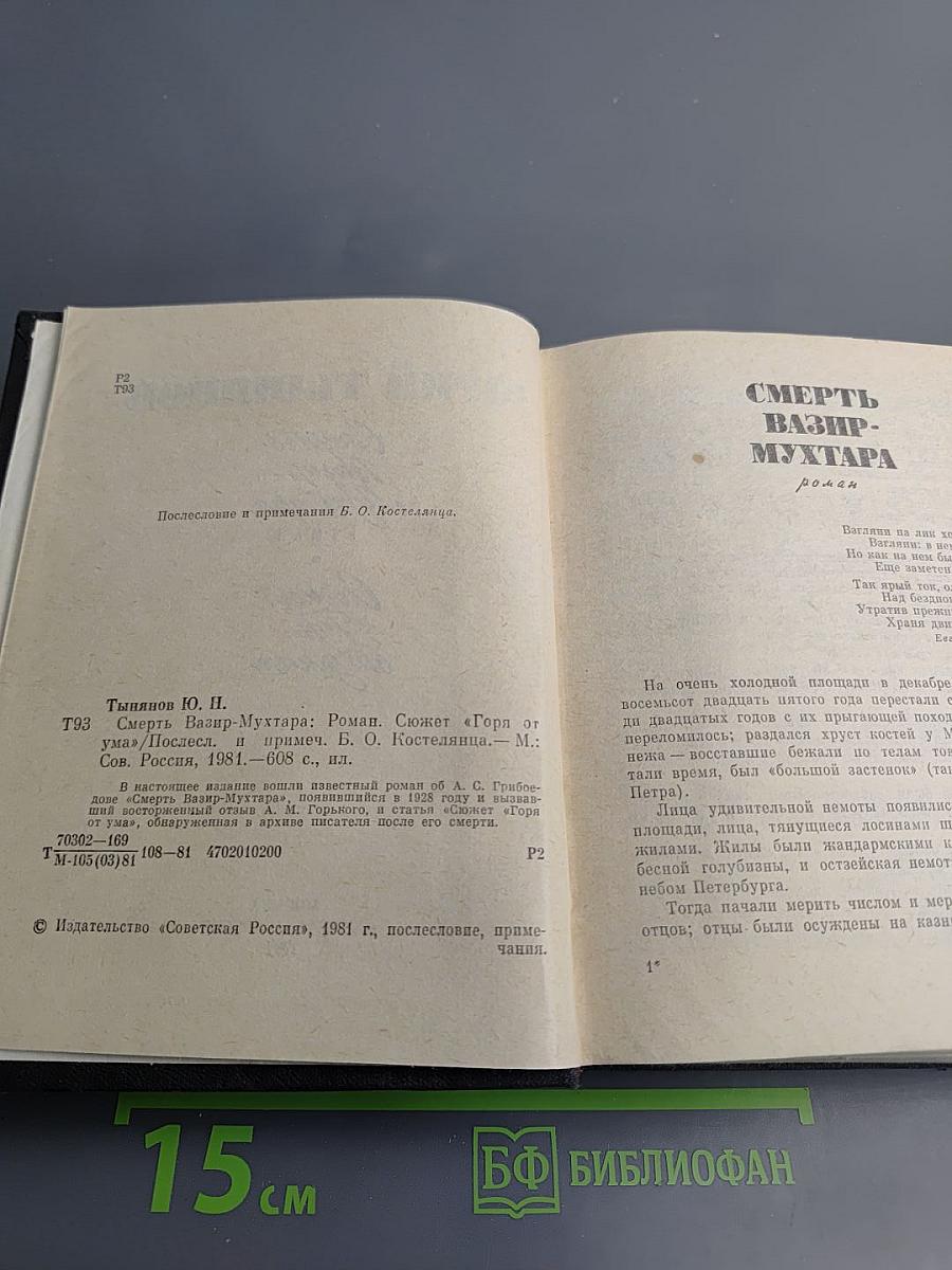 Смерть Вазир-Мухтара. Сюжет «Горя от ума»