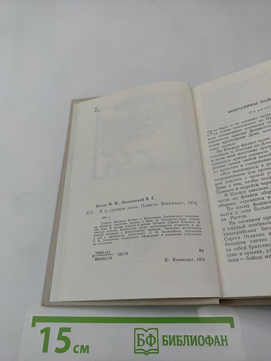 В ту суровую осень