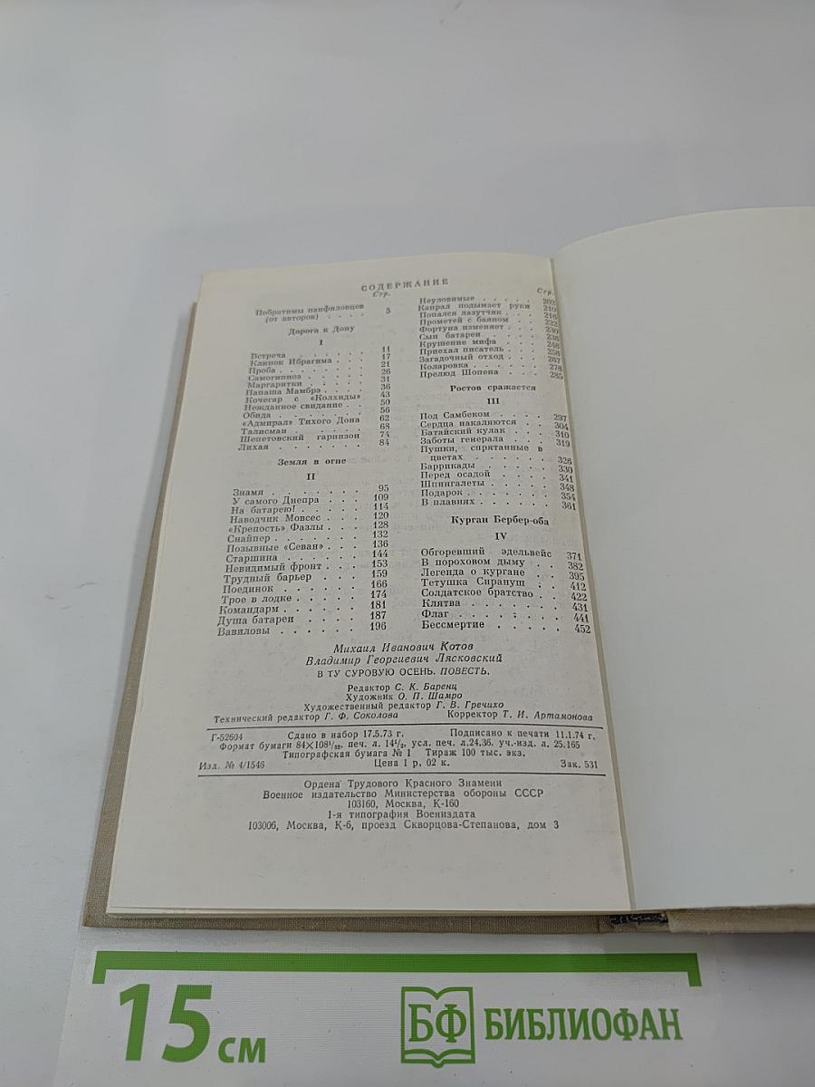 В ту суровую осень