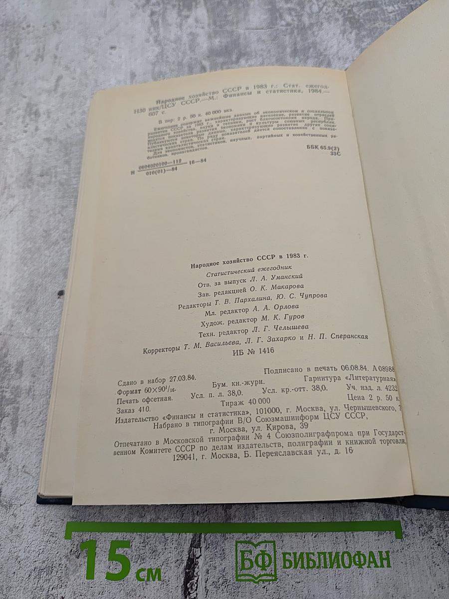 Народное хозяйство СССР в 1983 г.