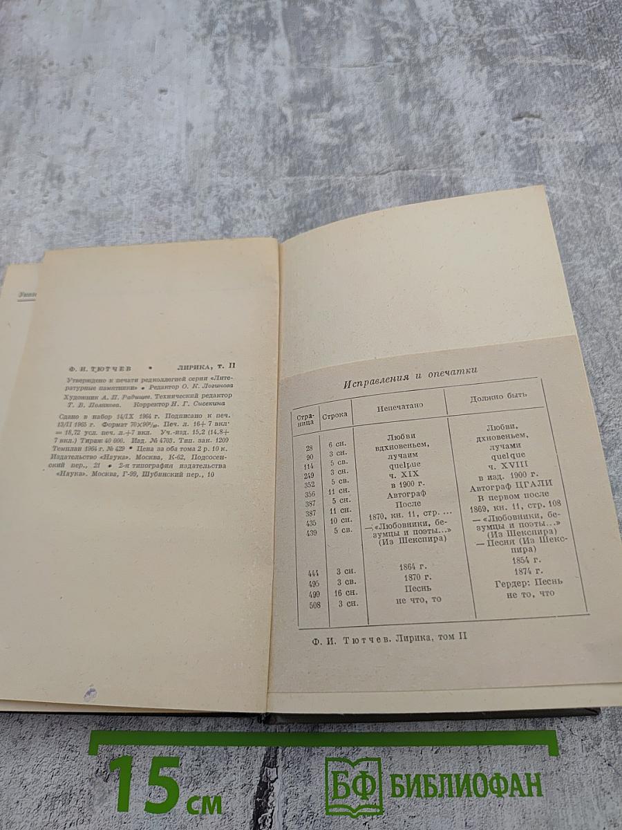 Ф.И. Тютчев. Лирика. Том II