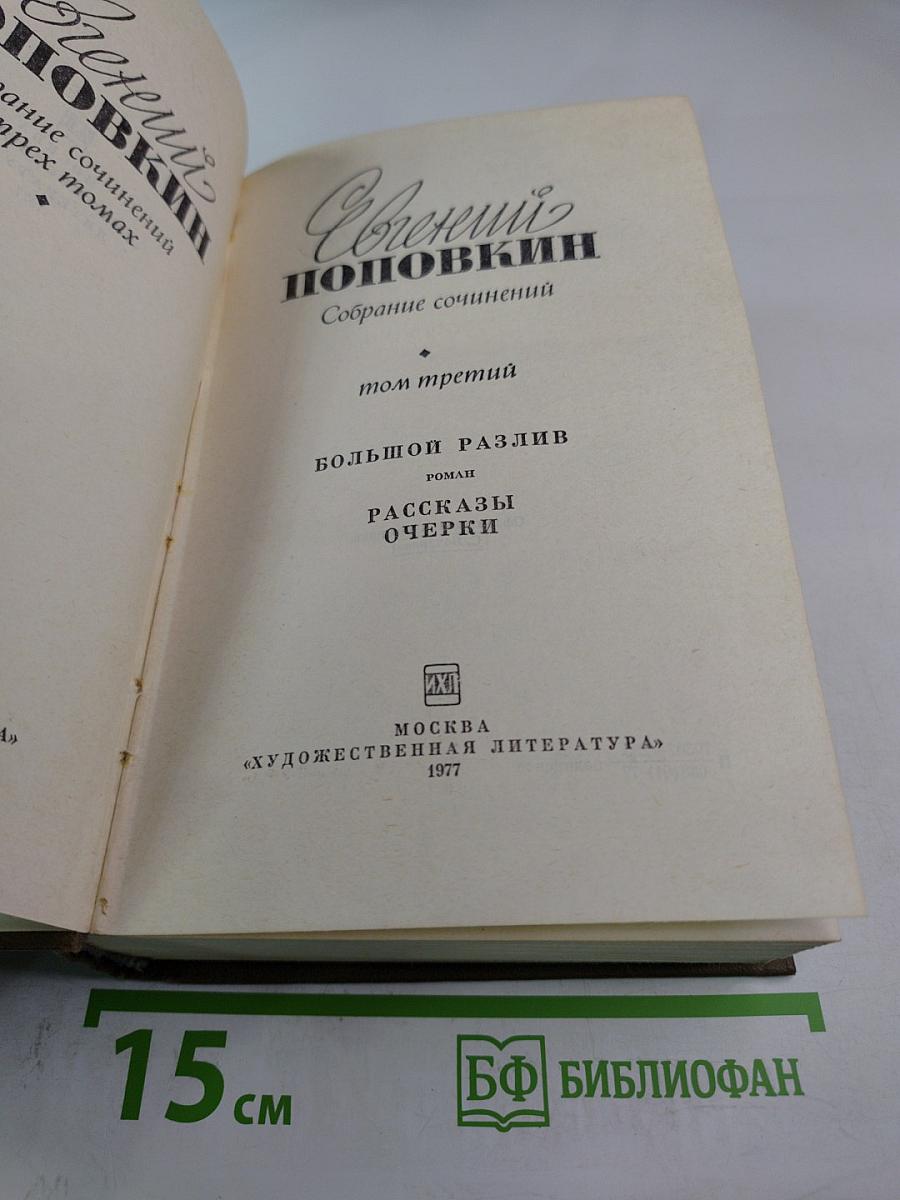 Большой разлив. Роман. Рассказы. Очерки. Собрание сочинений. Том третий