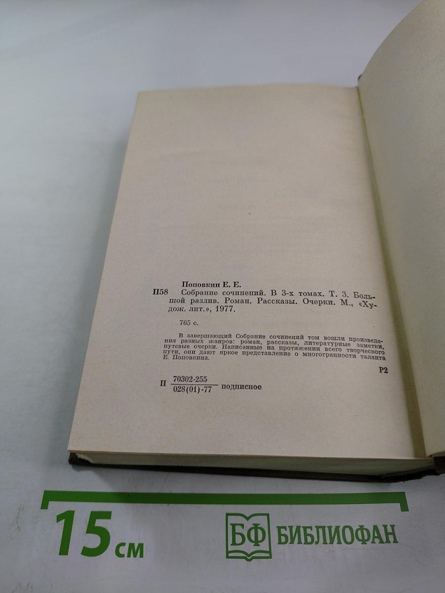 Большой разлив. Роман. Рассказы. Очерки. Собрание сочинений. Том третий