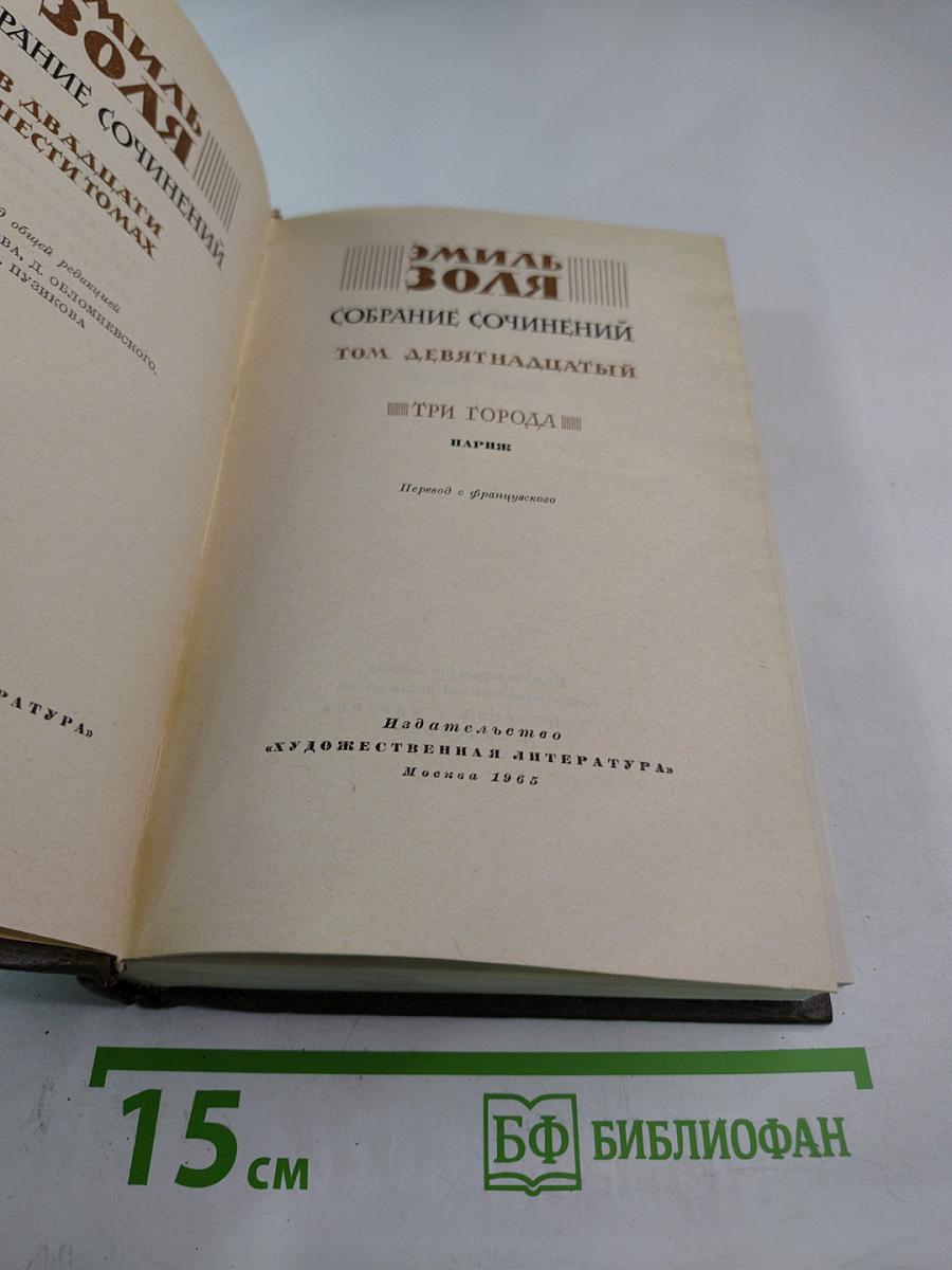 Собрание сочинений. Том девятнадцатый. Три города. Париж