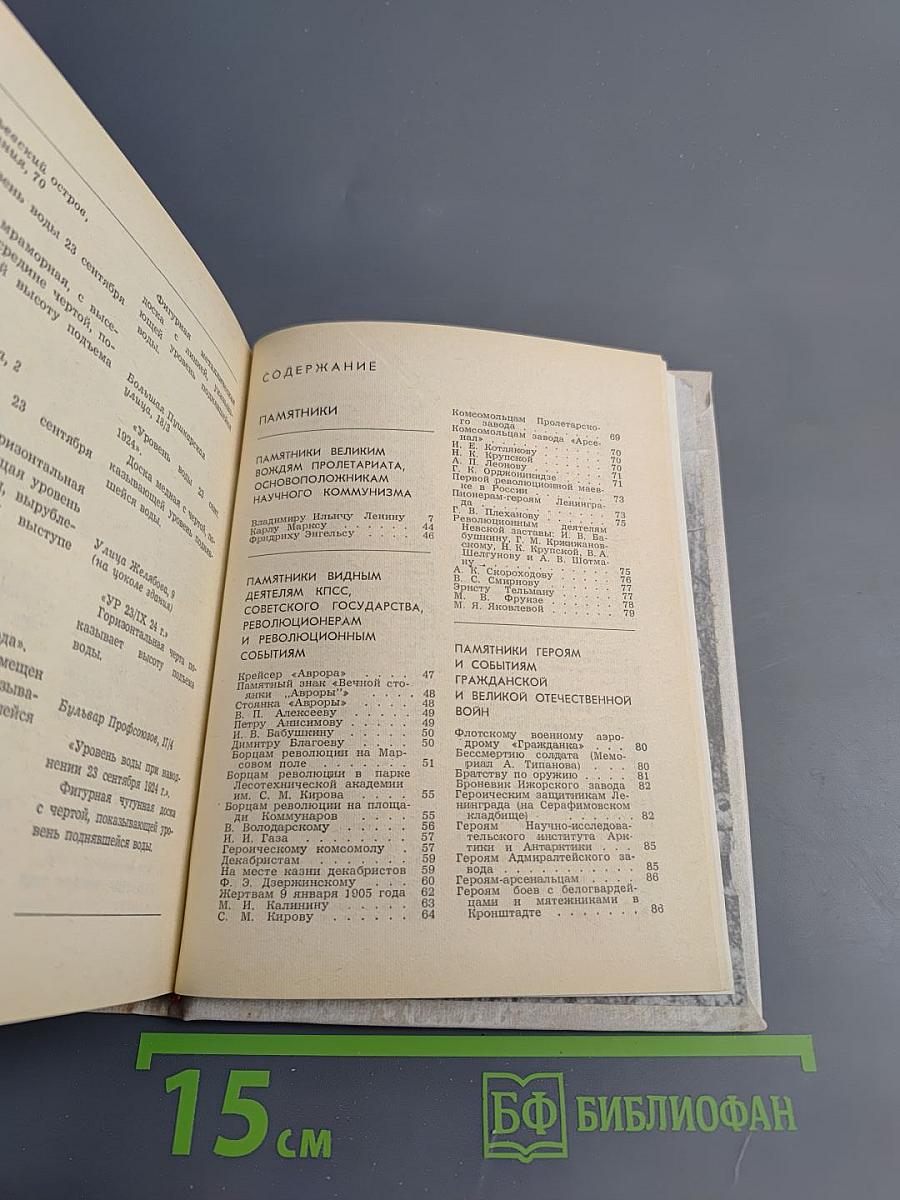 Памятники и мемориальные доски Ленинграда