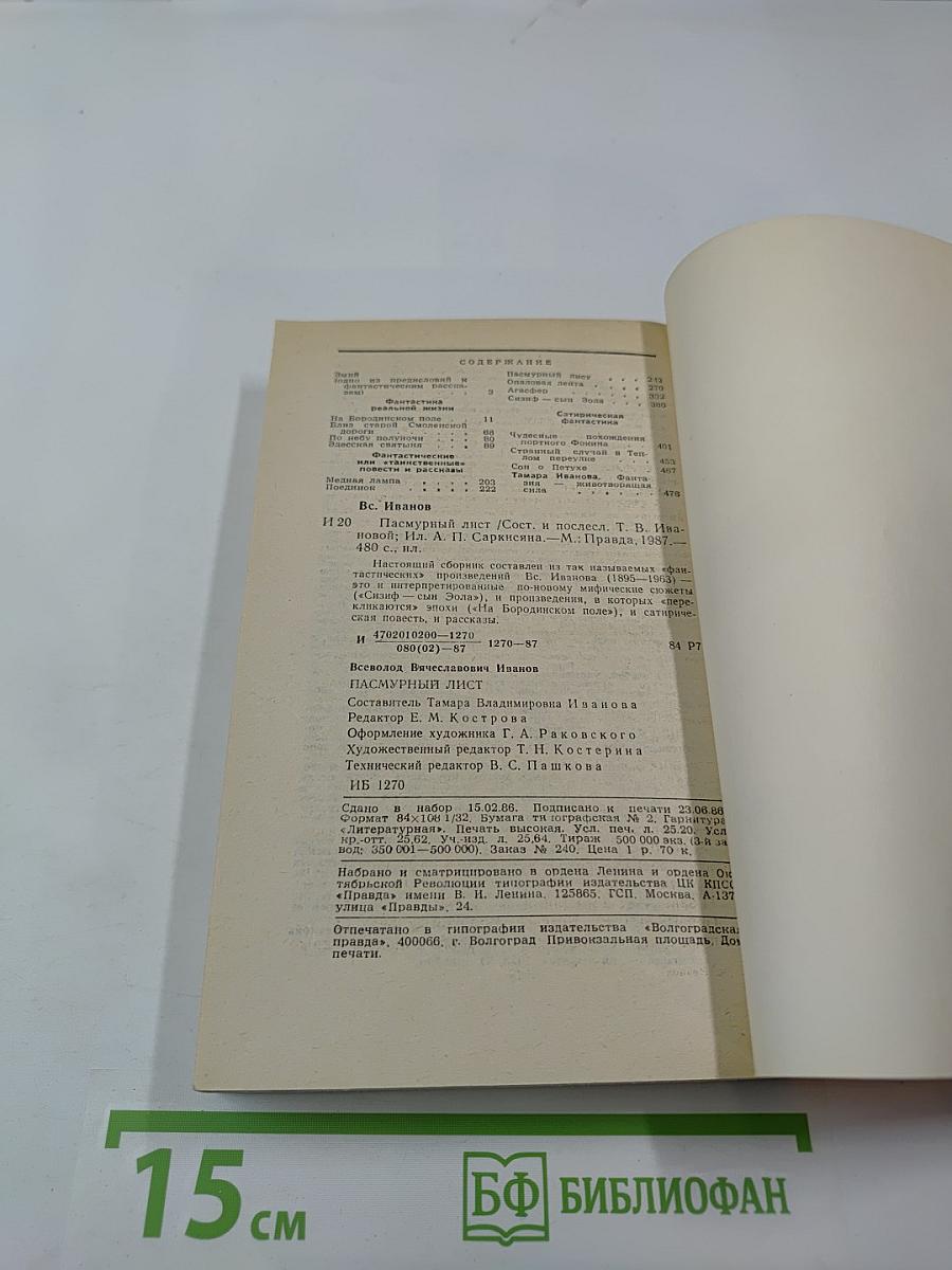 Пасмурный лист