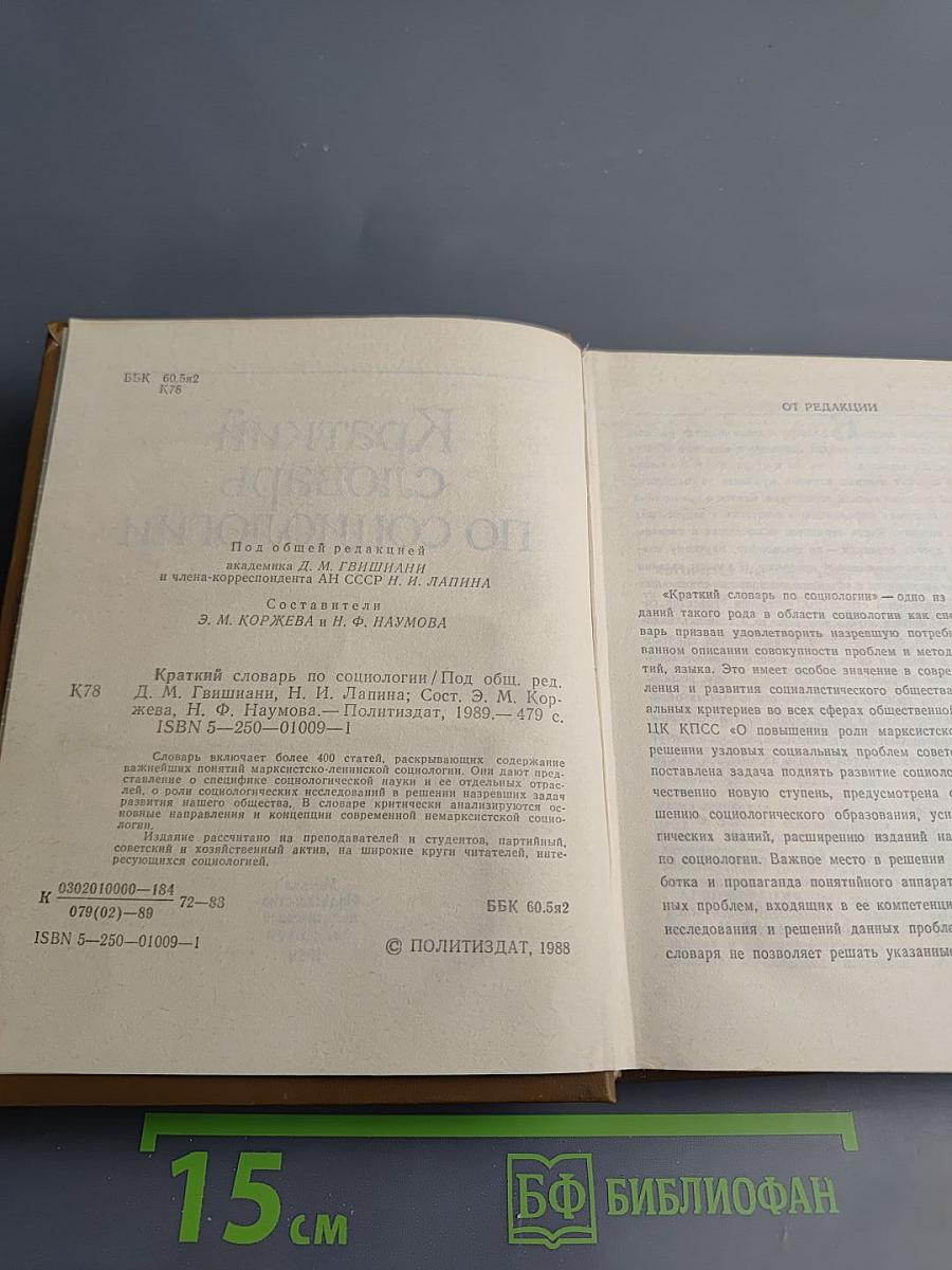 Краткий словарь по социологии