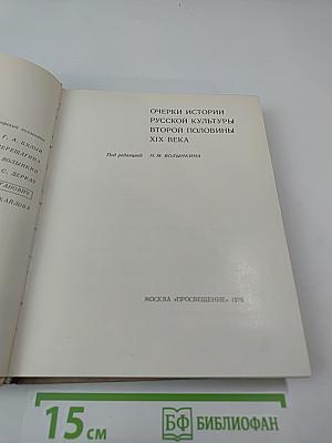 Очерки истории русской культуры второй половины XIX века