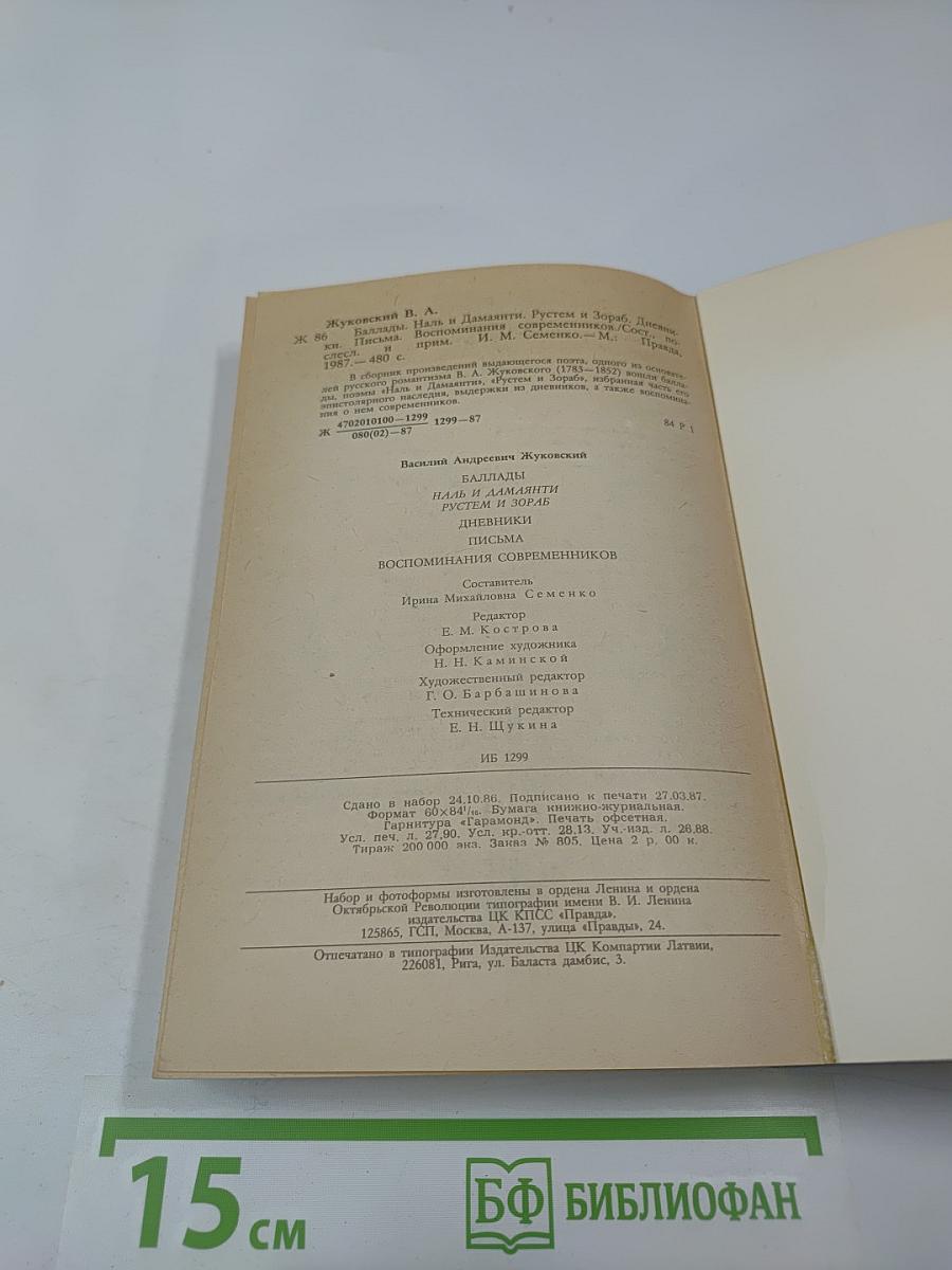 Баллады. Наль и Дамаянти. Рустем и Зораб. Дневники. Письма. Воспоминания современников