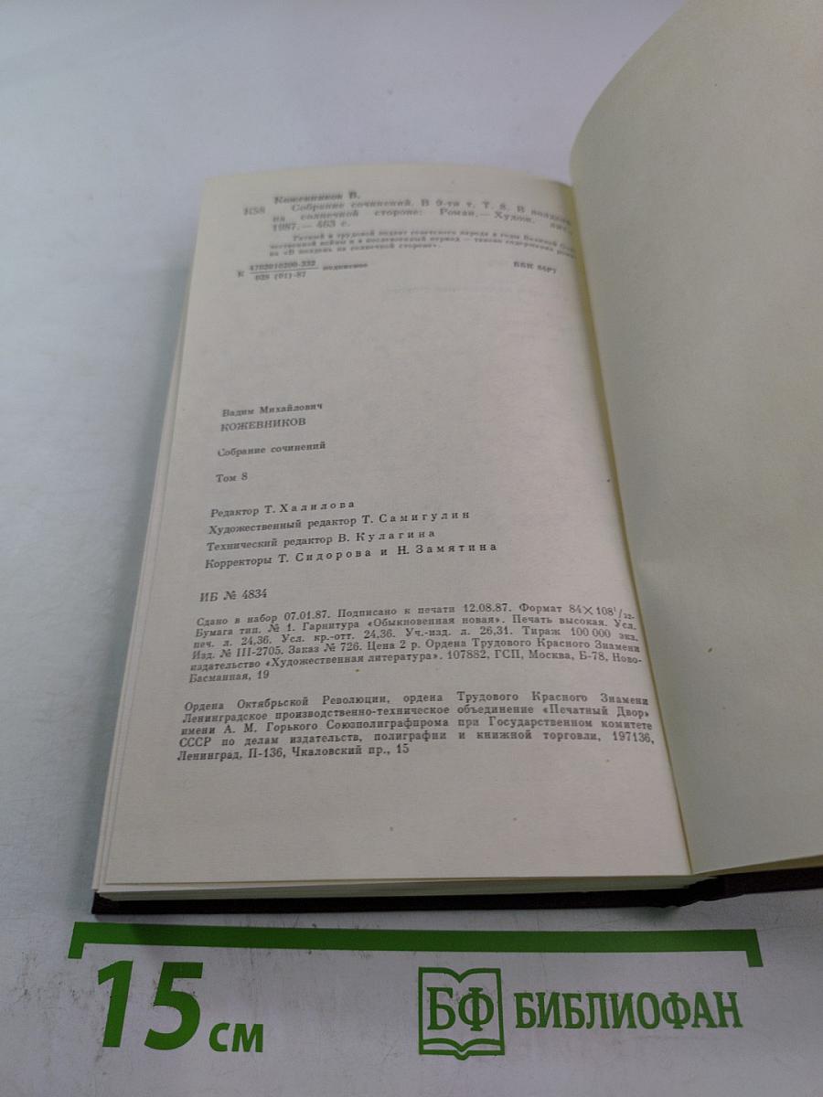 Собрание сочинений Том восьмой: В полдень на солнечной стороне