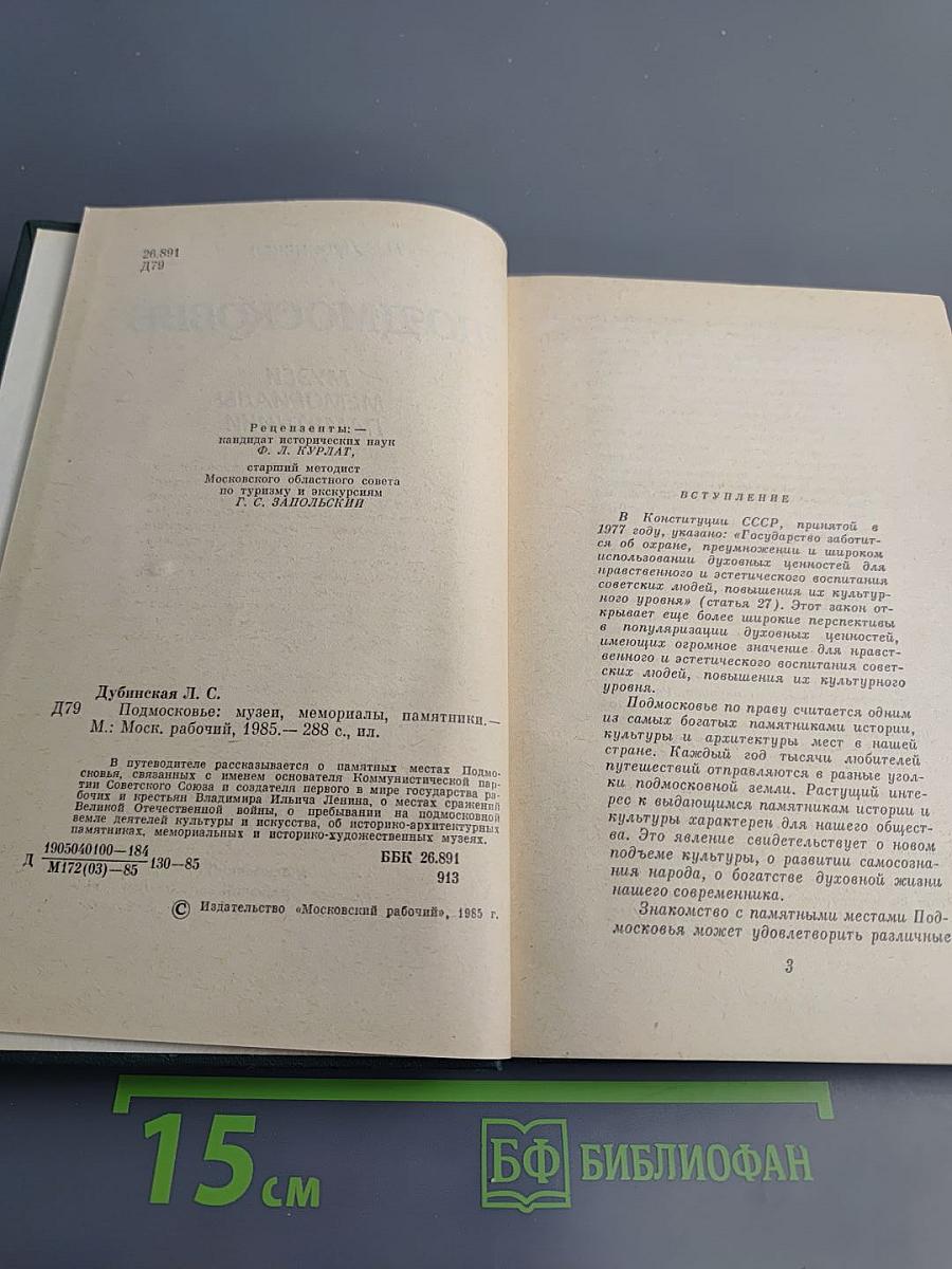 Подмосковье. Музеи мемориалы памятники