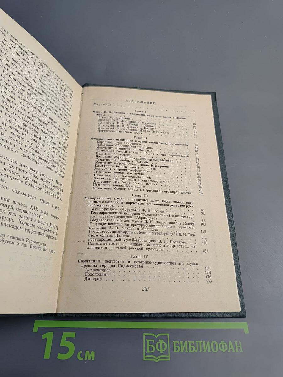 Подмосковье. Музеи мемориалы памятники