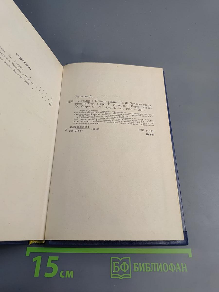 Дороте Летессье Поездка в Пемполь, Пьер Жакез Элиас Золотая трава