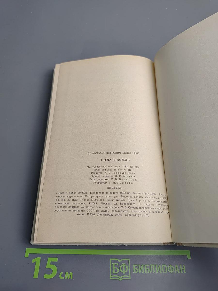 Тогда, в дождь