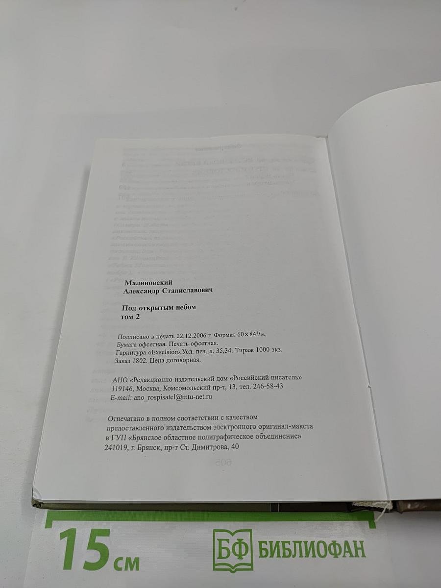 Под открытым небом. История одной жизни. Том второй