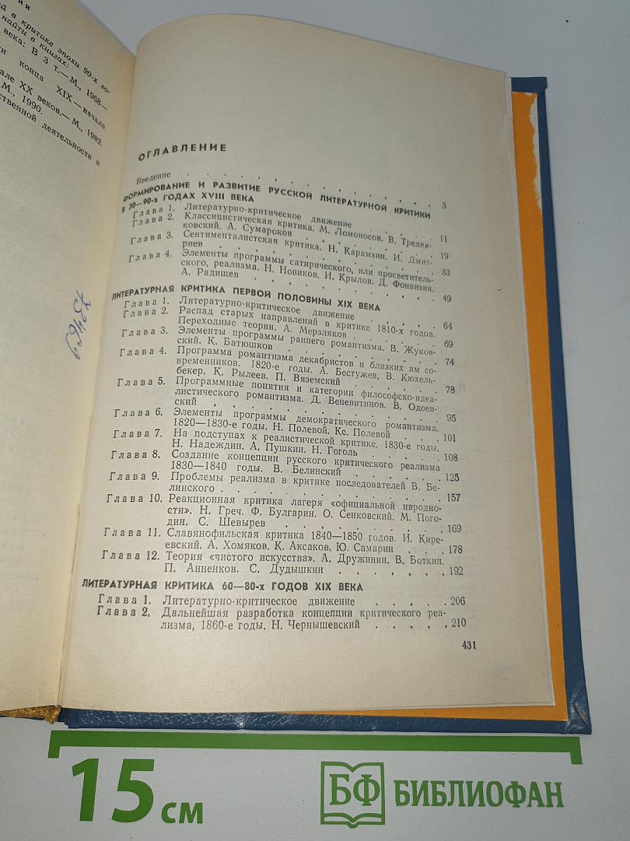 История русской критики XVIII - начала XX веков