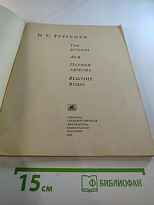Три встречи. Ася. Первая любовь. Вешние воды
