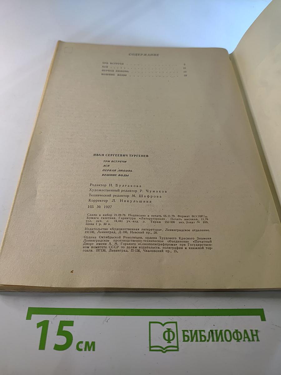 Три встречи. Ася. Первая любовь. Вешние воды