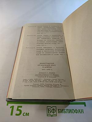 Ленинградская организация КПСС в цифрах 1917-1973